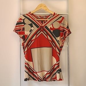 Graphic Art Deco T-shirt, sz L